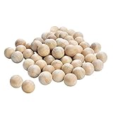 moinkerin 50 Stücke Mottenschutz Mottenabwehr Mottenkugeln aus Zedernholz Geruchskugeln Mottenstop für Kleiderschrank gegen Motten